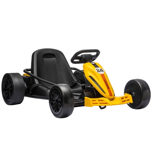 Yellow 24v electric kart - electric, go